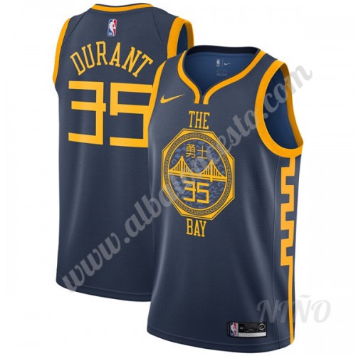 Prima Crudo Aventurarse Camisetas NBA Niños Golden State Warriors 2019-20 Kevin Durant 35# Armada  City Edition Swingman