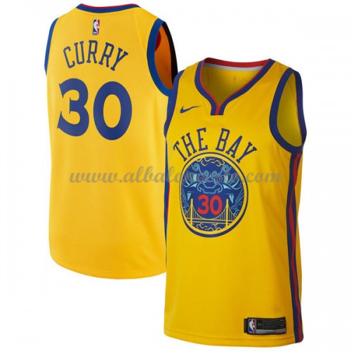 pasaporte Casa de la carretera Tamano relativo Camisetas Baloncesto NBA Golden State Warriors 2018 Stephen Curry 30# City  Edition