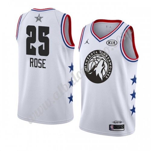 Alienación Paso la licenciatura Camisetas NBA Baratas Minnesota Timberwolves 2019 Derrick Rose 25# Blanco  All Star Game Swingman