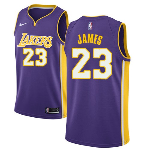 Camisetas Baloncesto NBA Angeles Lakers 2018 LeBron James 23# Statement Edition